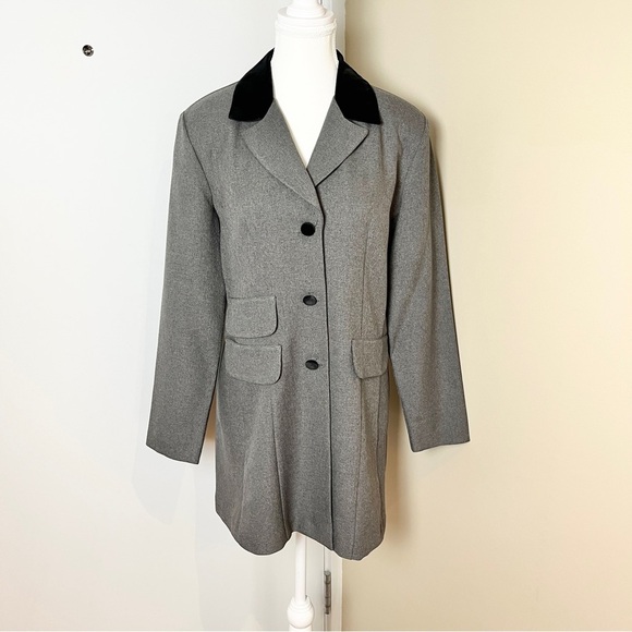 Vintage Jackets & Blazers - Vintage Amoretti Gray Blazer  Made in Canada  Academia Preppy Classic  Size M